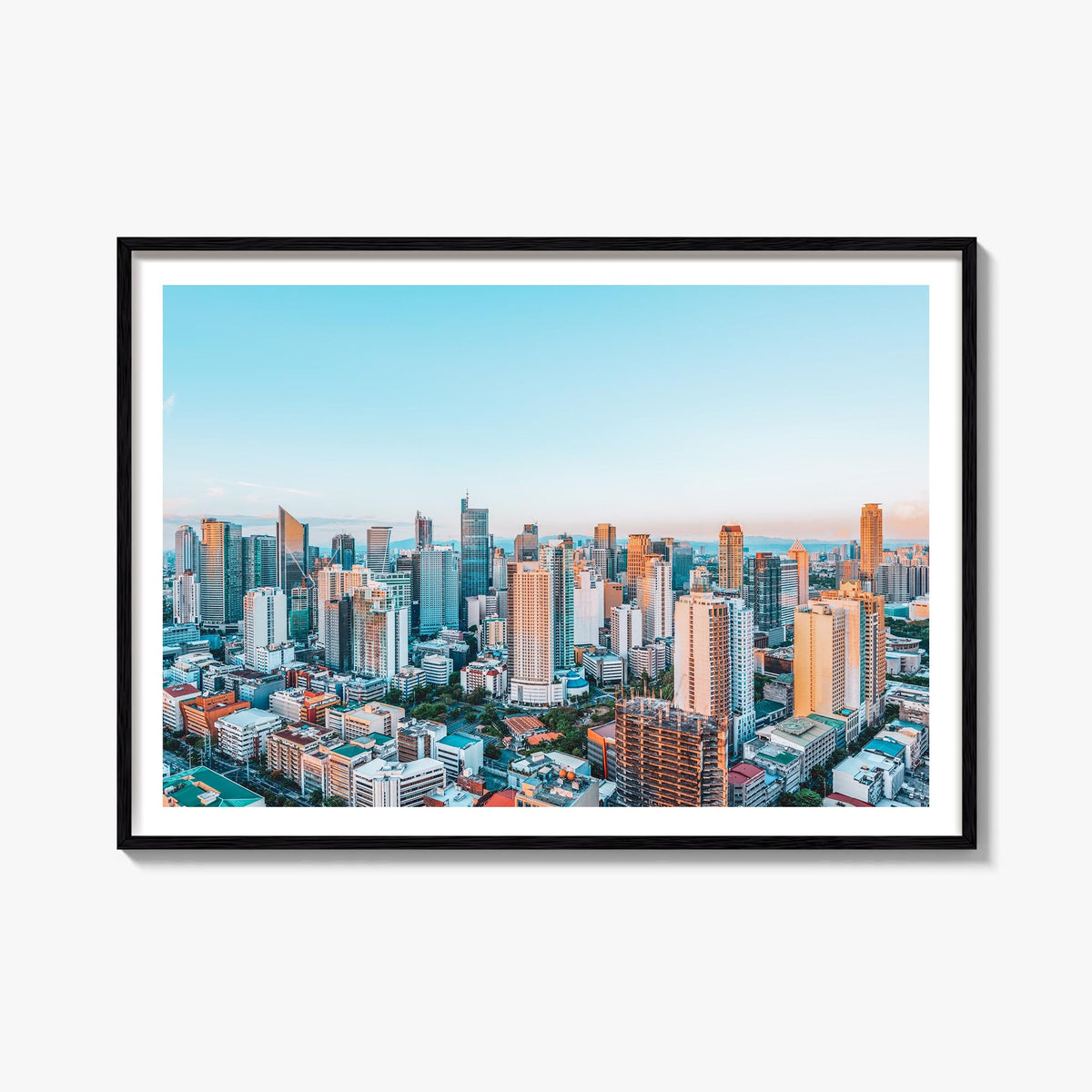 Manila colorful photo poster of Philippines – horizontal wall art, unframed print shown in interior mockup
