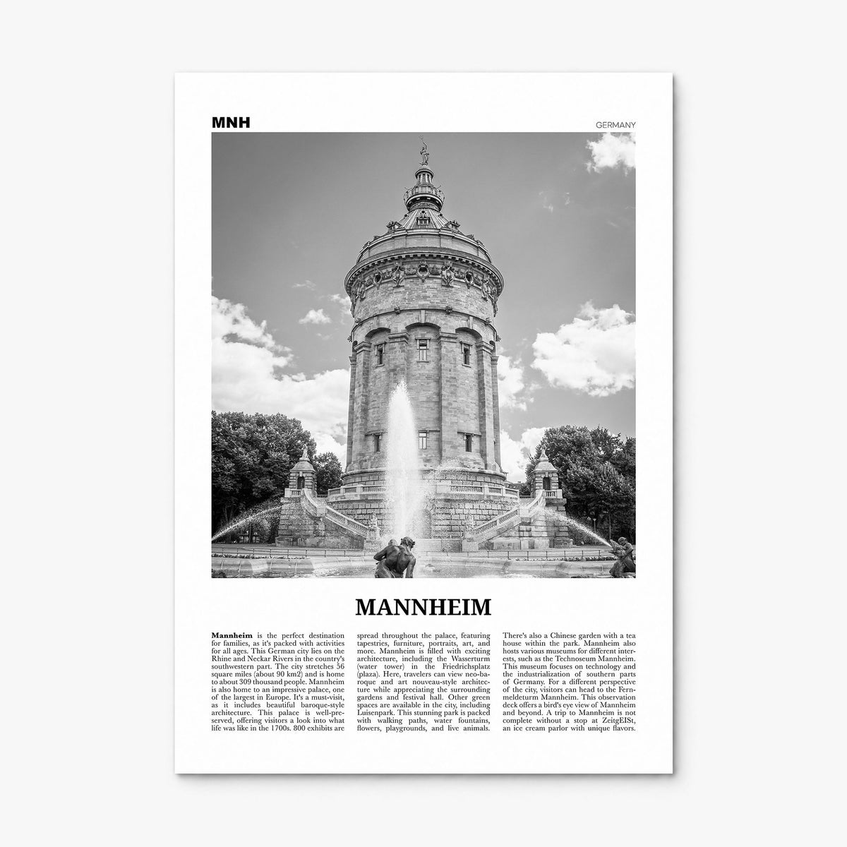 Mannheim Newspaper Poster, print only (unframed)