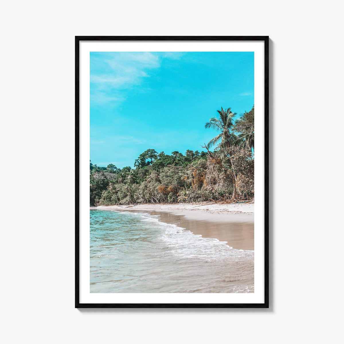 Manuel Antonio National Park colorful photo poster of Costa Rica – vertical wall art, unframed print shown in interior mockup