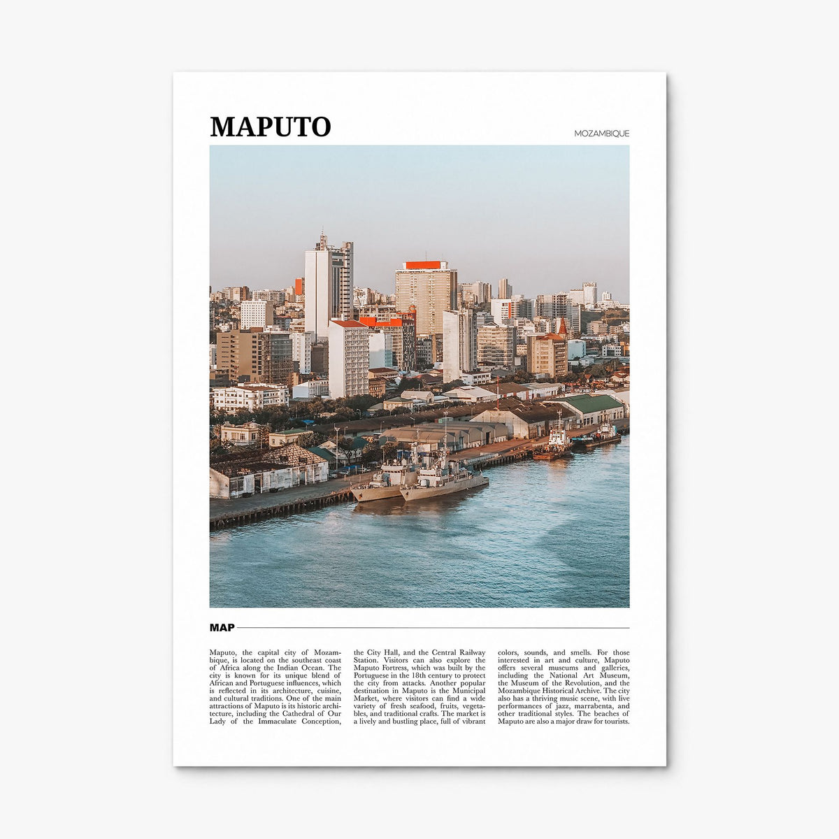 Maputo Travel Poster, print only (unframed)