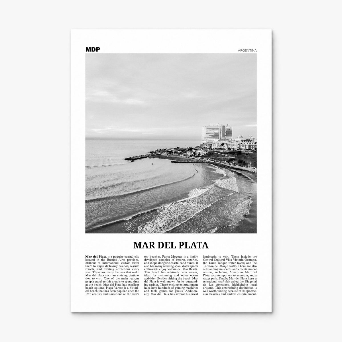 Mar del Plata Newspaper Poster, print only (unframed)