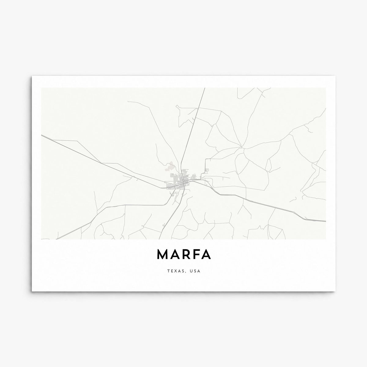 Marfa Map Poster, print only (unframed)
