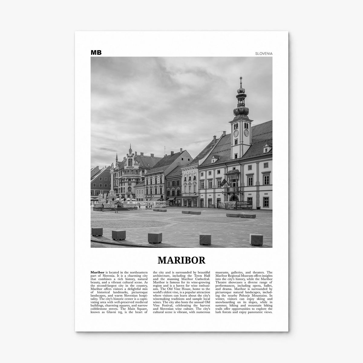 Maribor Newspaper Poster, print only (unframed)
