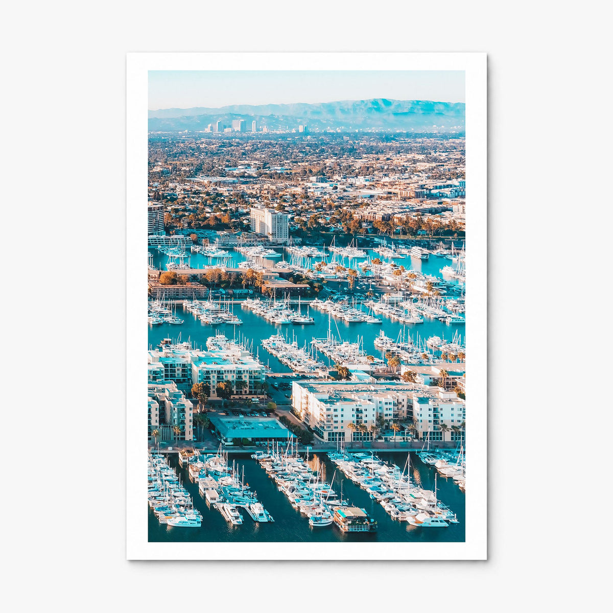 Marina del Rey Photo Poster, print only (unframed), white border