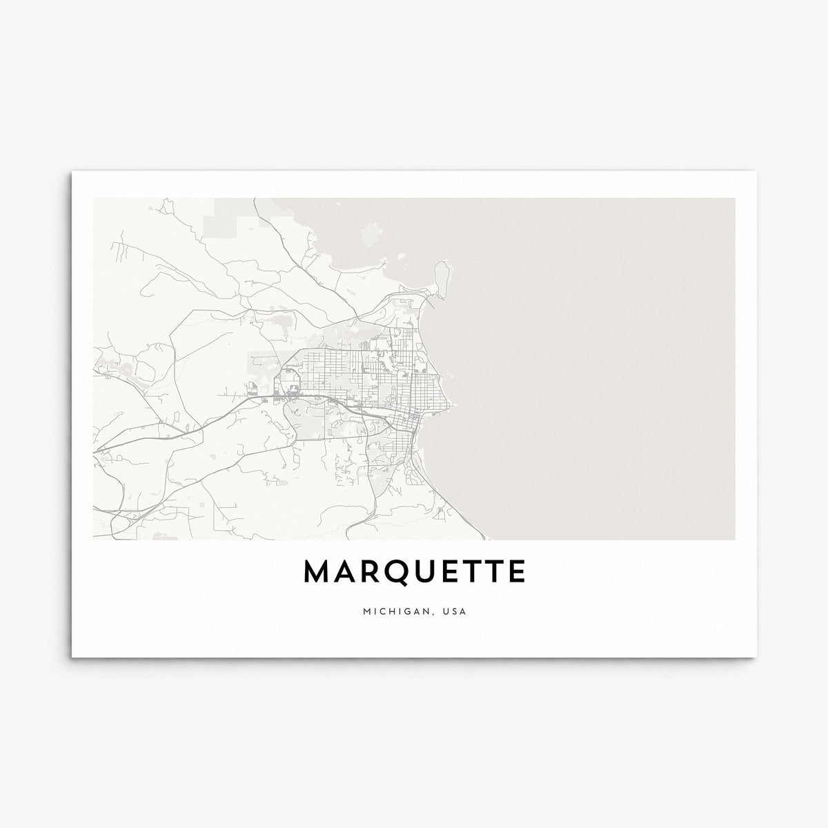 Marquette Map Poster, print only (unframed)