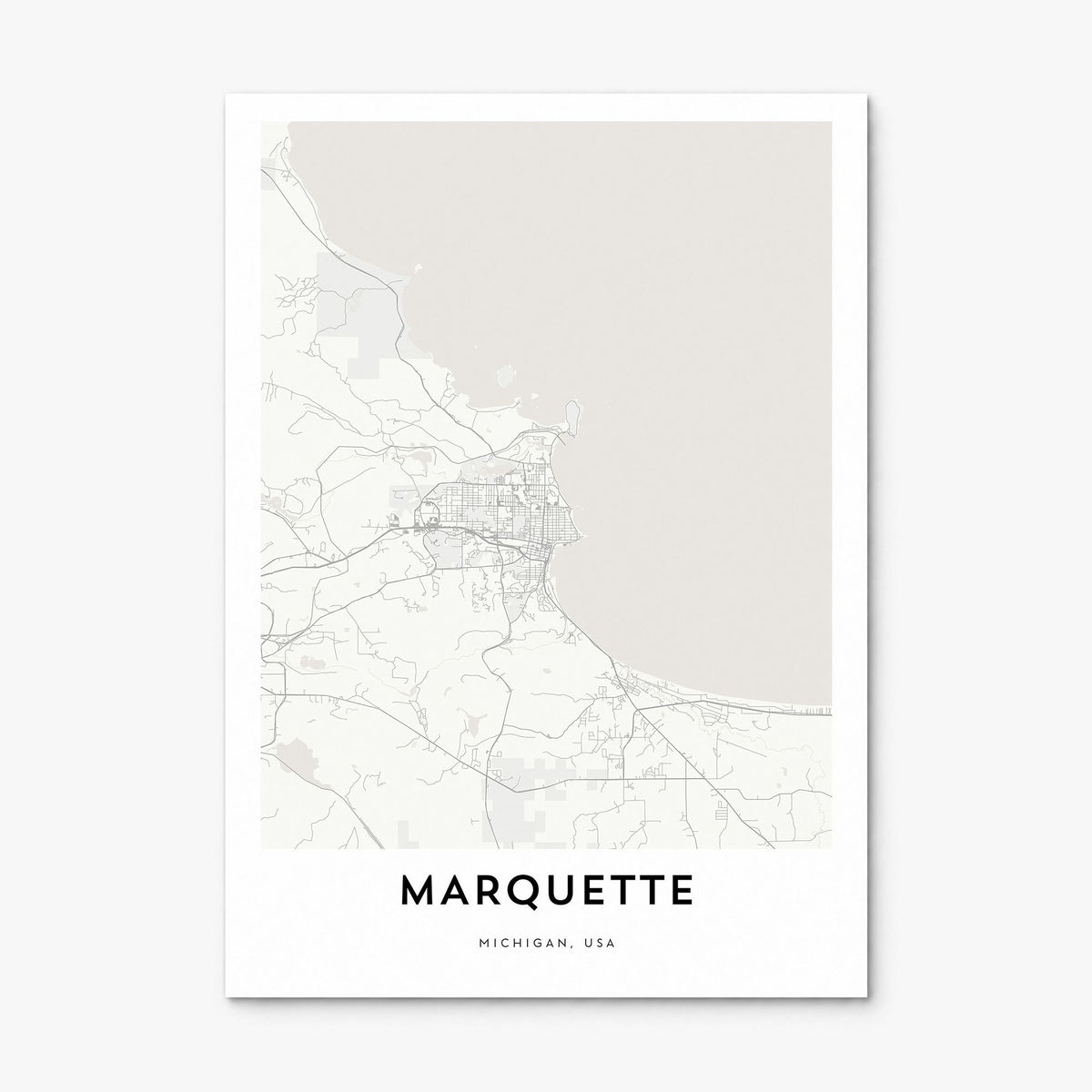 Marquette Map Poster, print only (unframed)