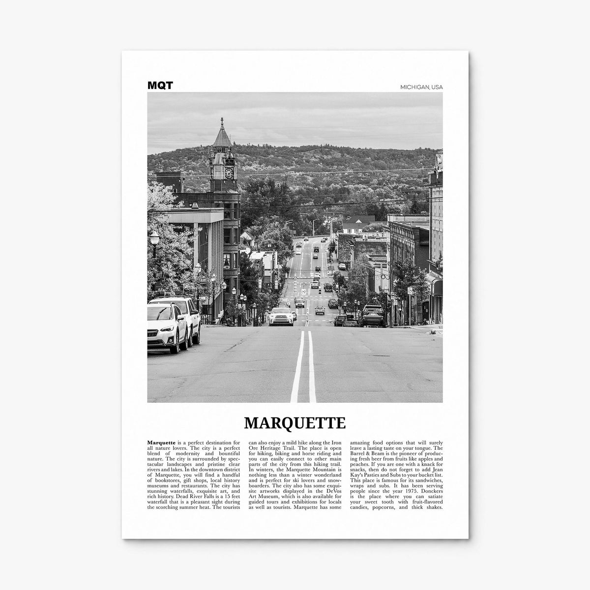 Marquette Newspaper Poster, print only (unframed)