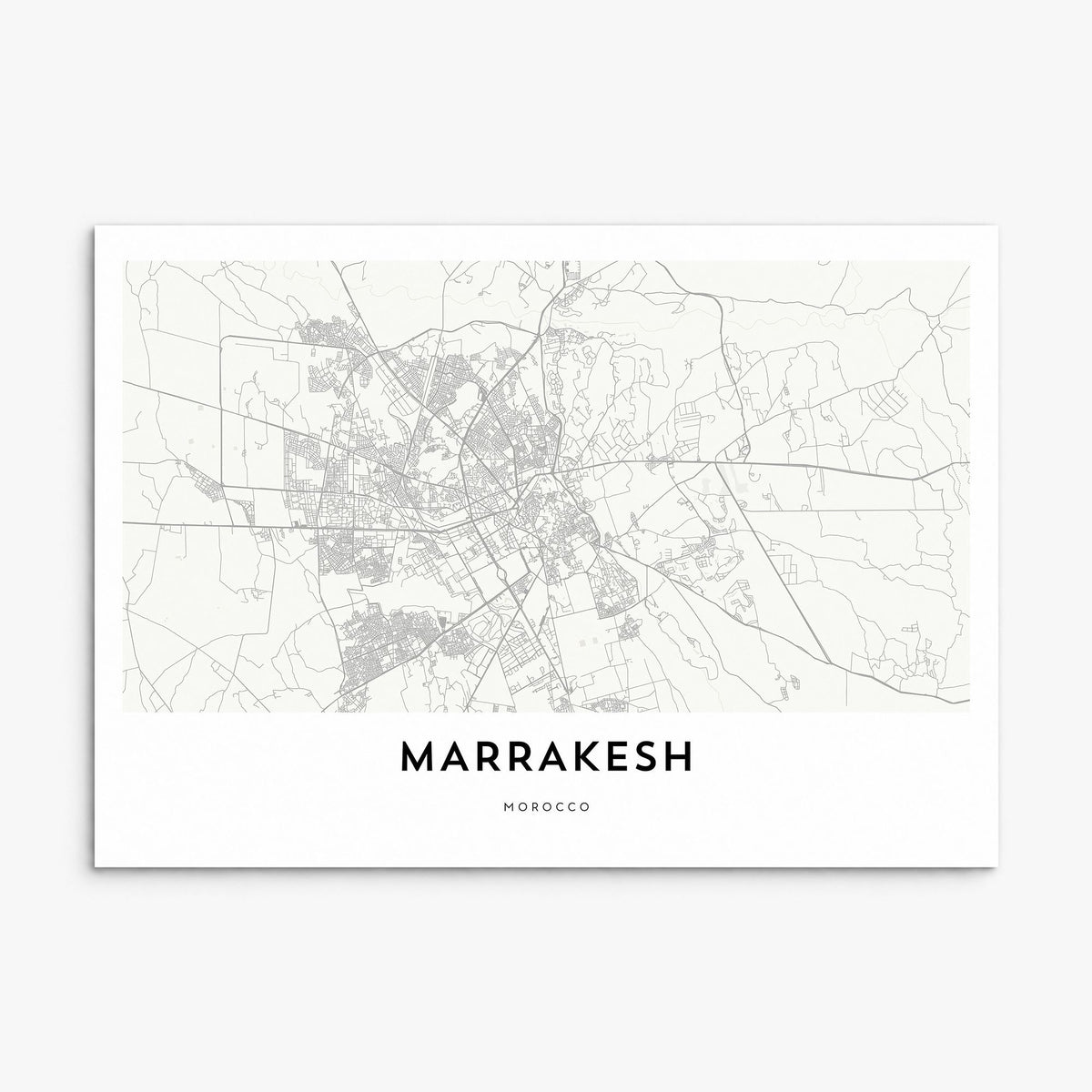 Marrakesh Map Poster, print only (unframed)