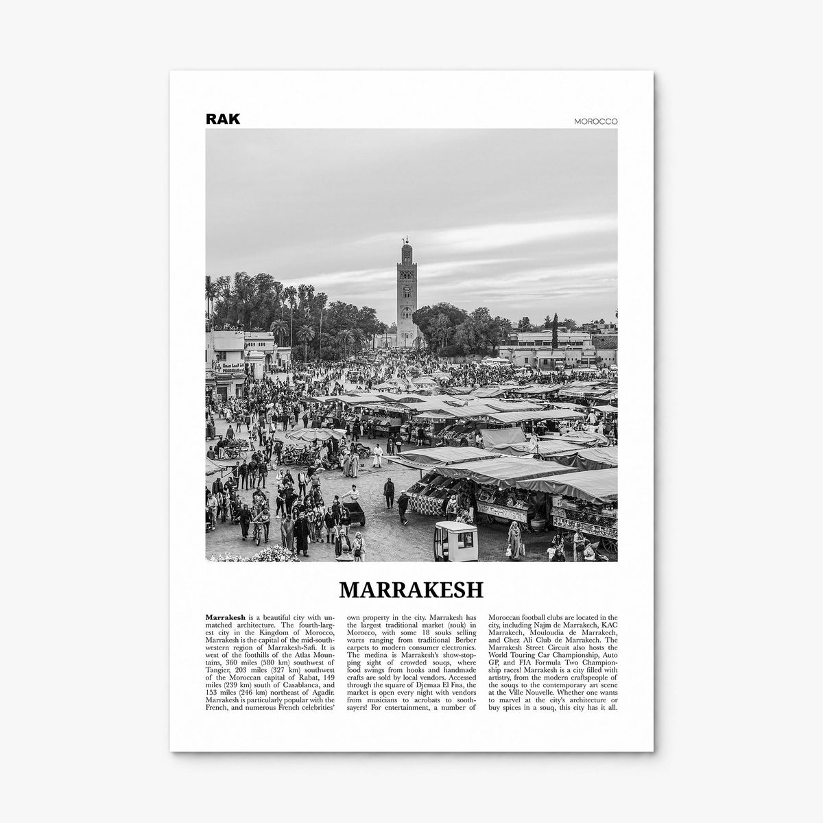 Marrakesh Newspaper Poster, print only (unframed)