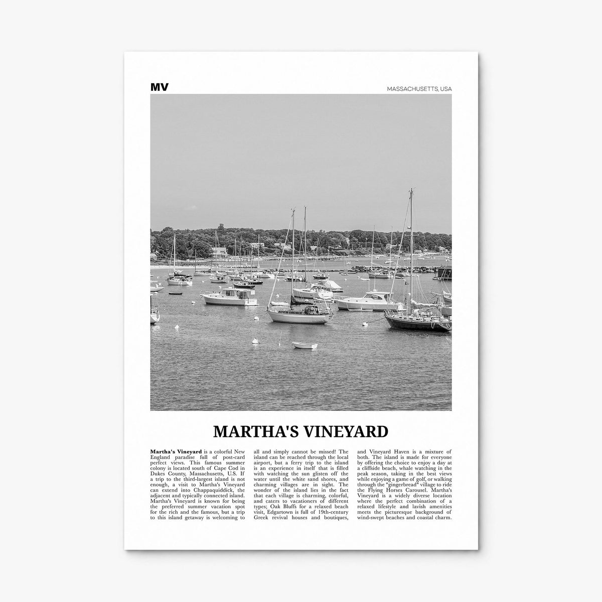 Martha's Vineyard Newspaper Poster, print only (unframed)