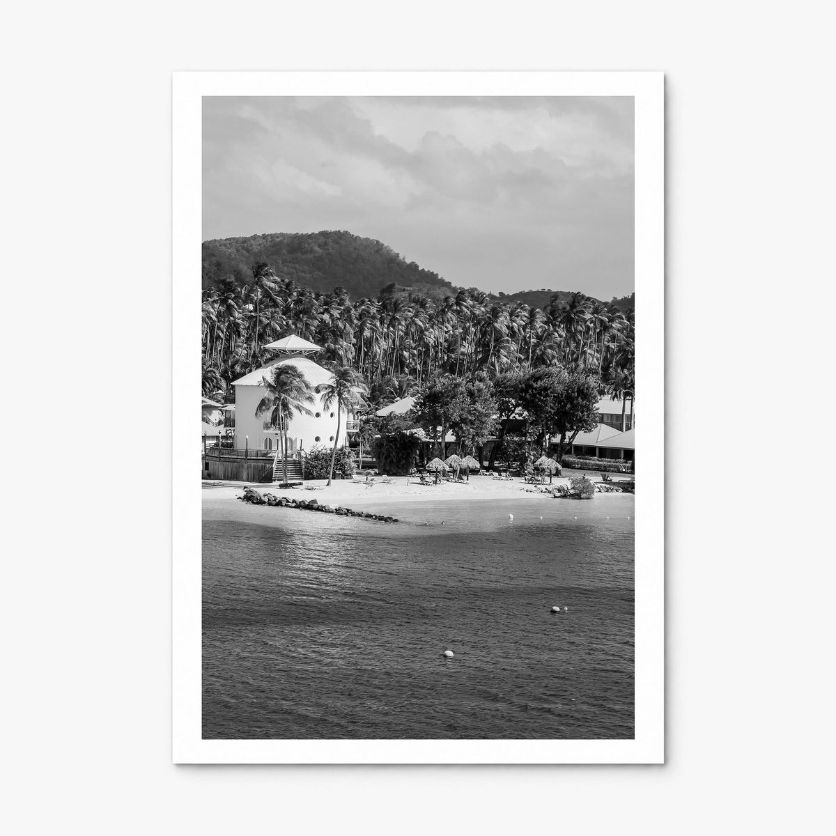 Martinique Photo Poster, print only (unframed), white border