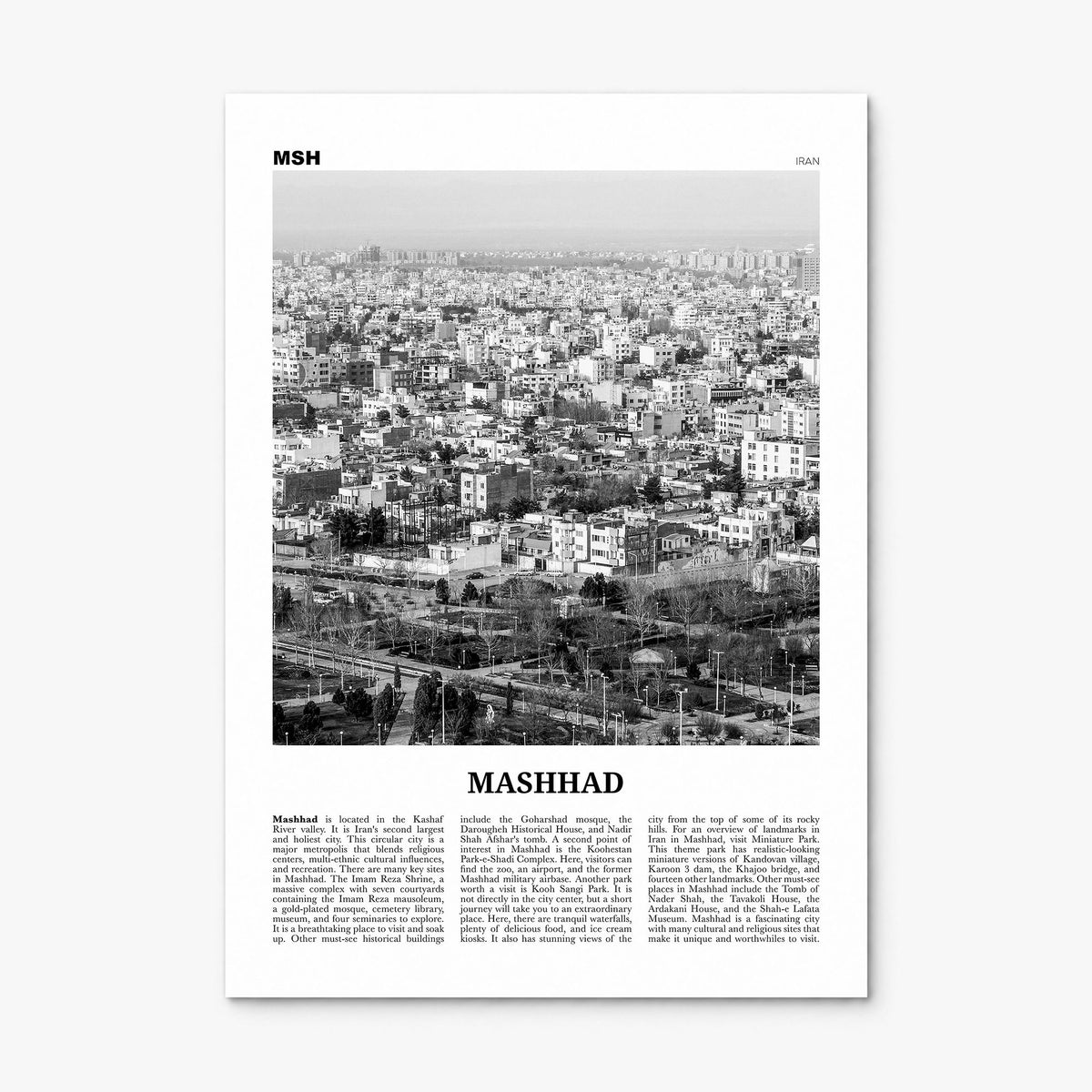 Mashhad Newspaper Poster, print only (unframed)