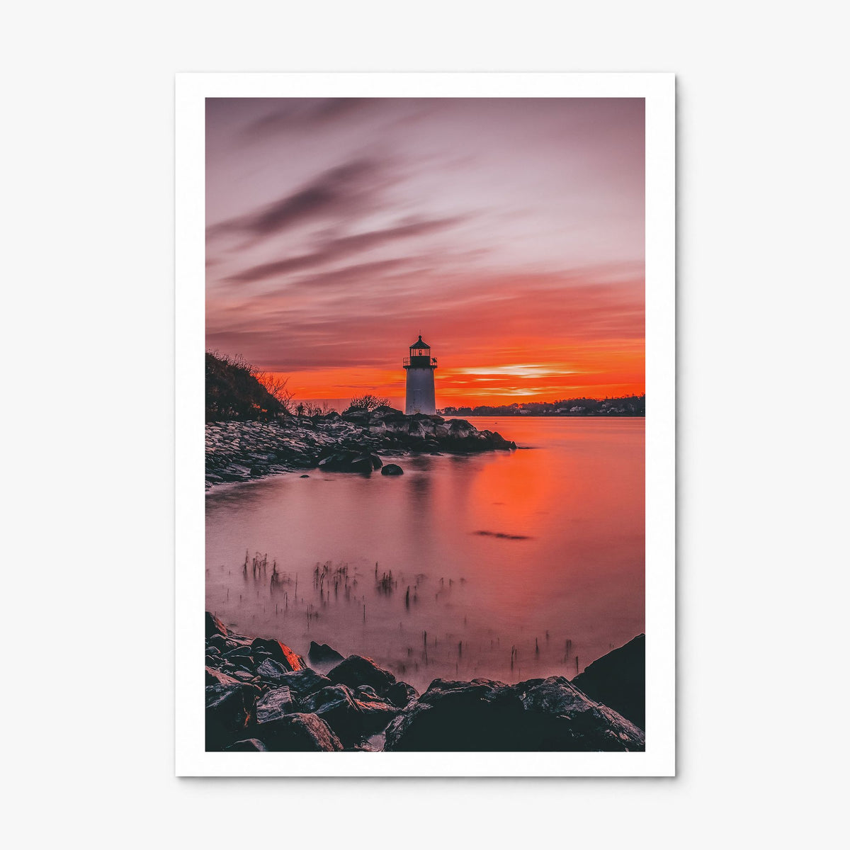 Massachusetts Photo Poster, print only (unframed), white border