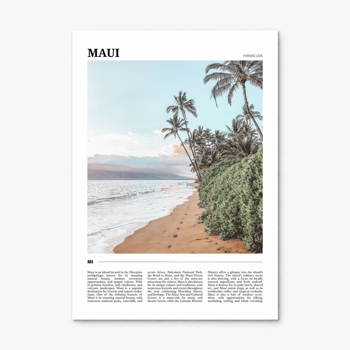 Maui Travel Poster, print only (unframed)