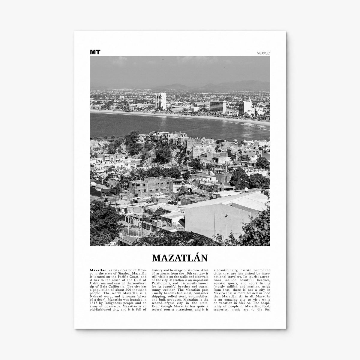 Mazatlán Newspaper Poster, print only (unframed)