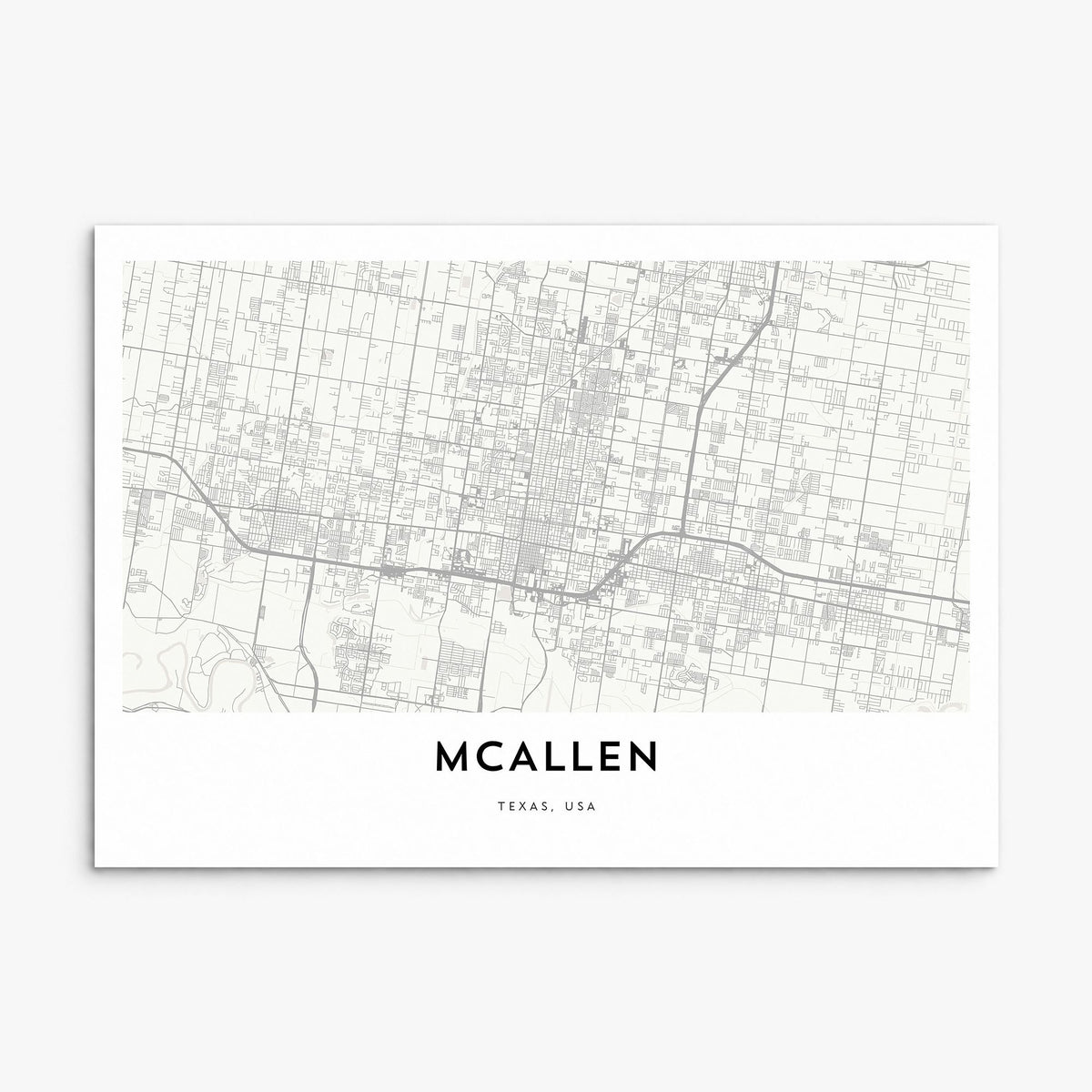 McAllen Map Poster, print only (unframed)