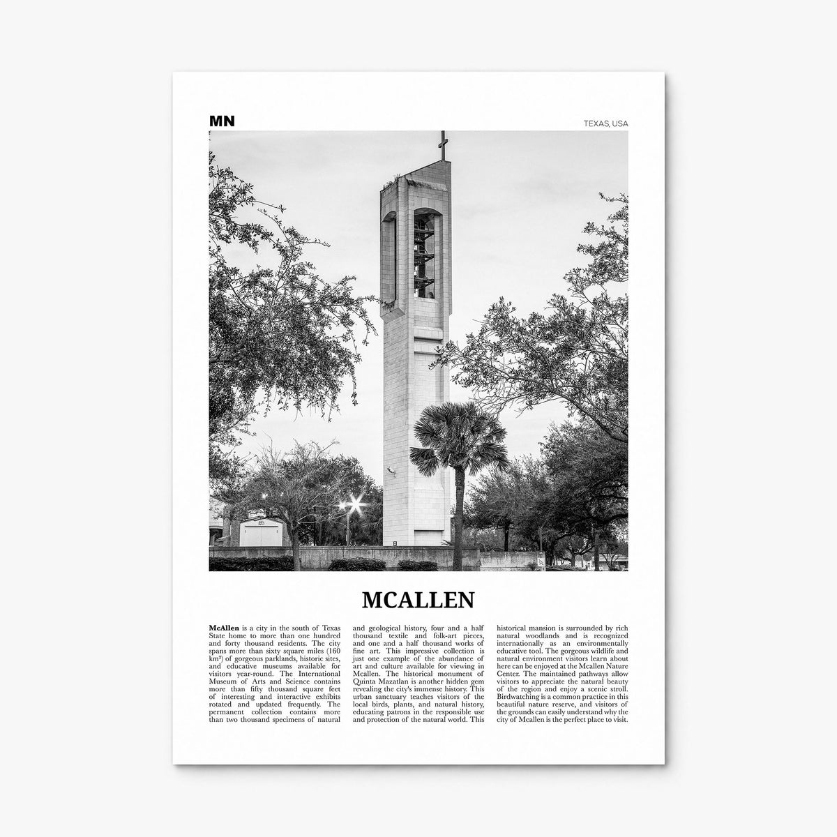 McAllen Newspaper Poster, print only (unframed)