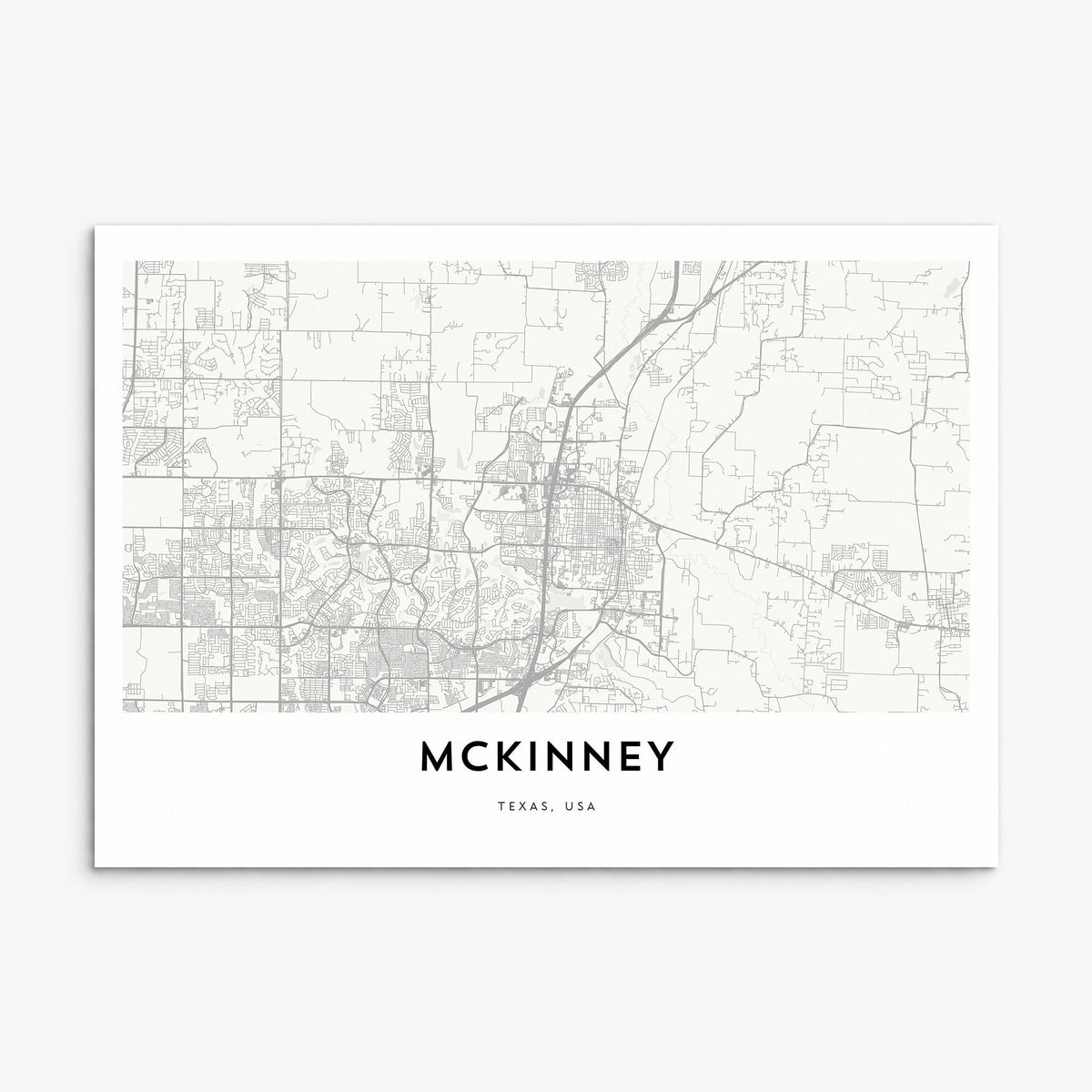 McKinney Map Poster, print only (unframed)