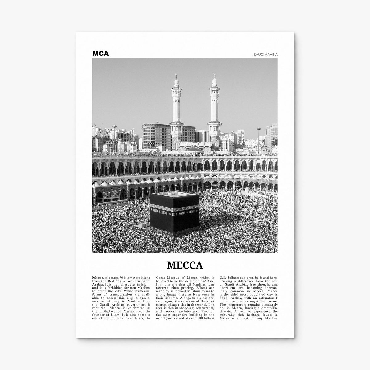 Mecca Newspaper Poster, print only (unframed)
