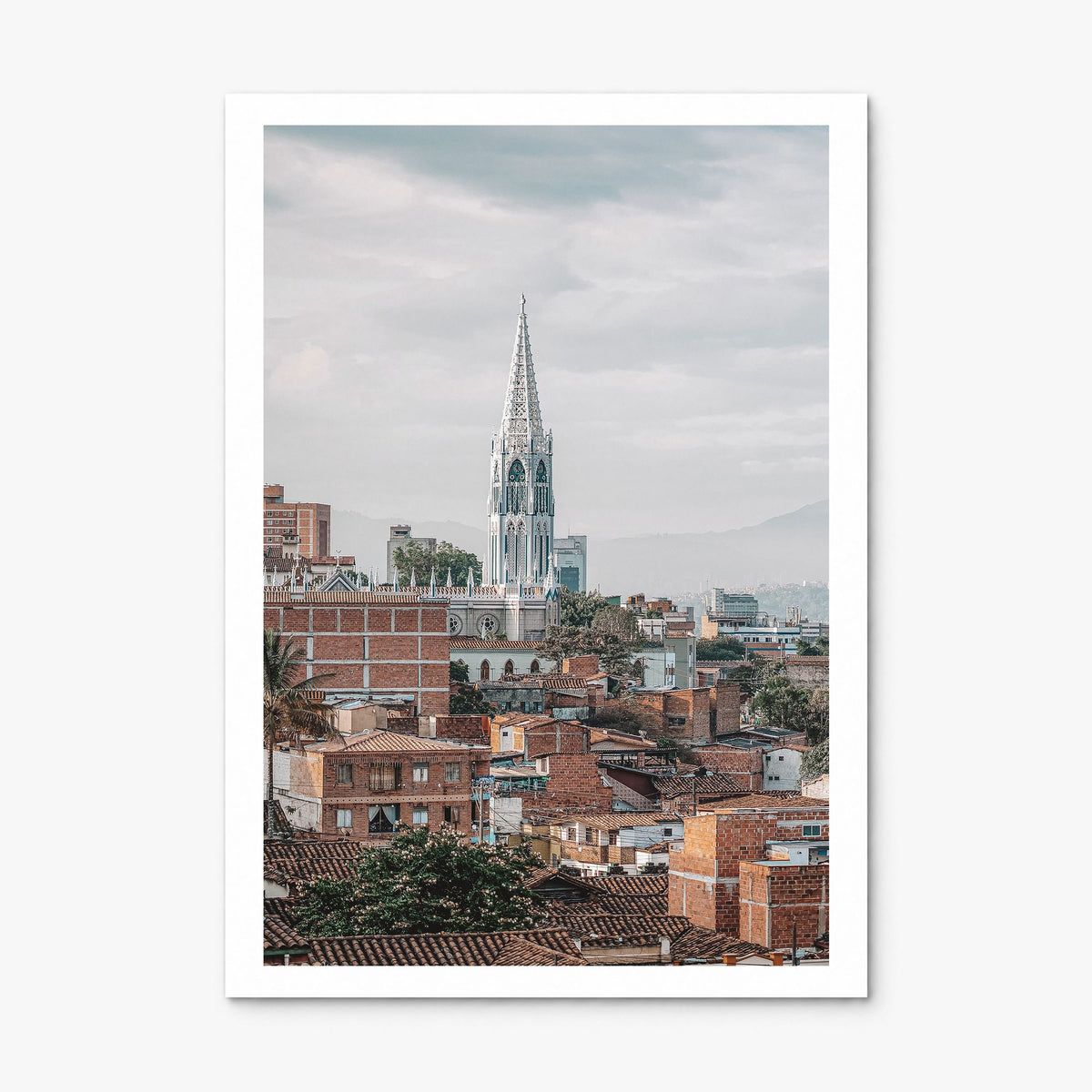 Medellín Photo Poster, print only (unframed), white border