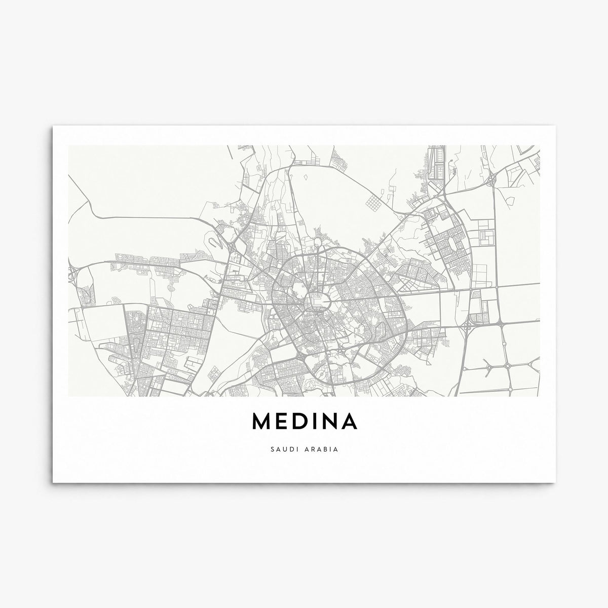 Medina Map Poster, print only (unframed)