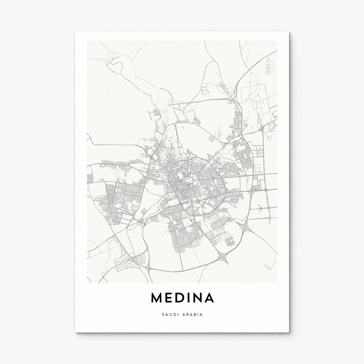 Medina Map Poster, print only (unframed)
