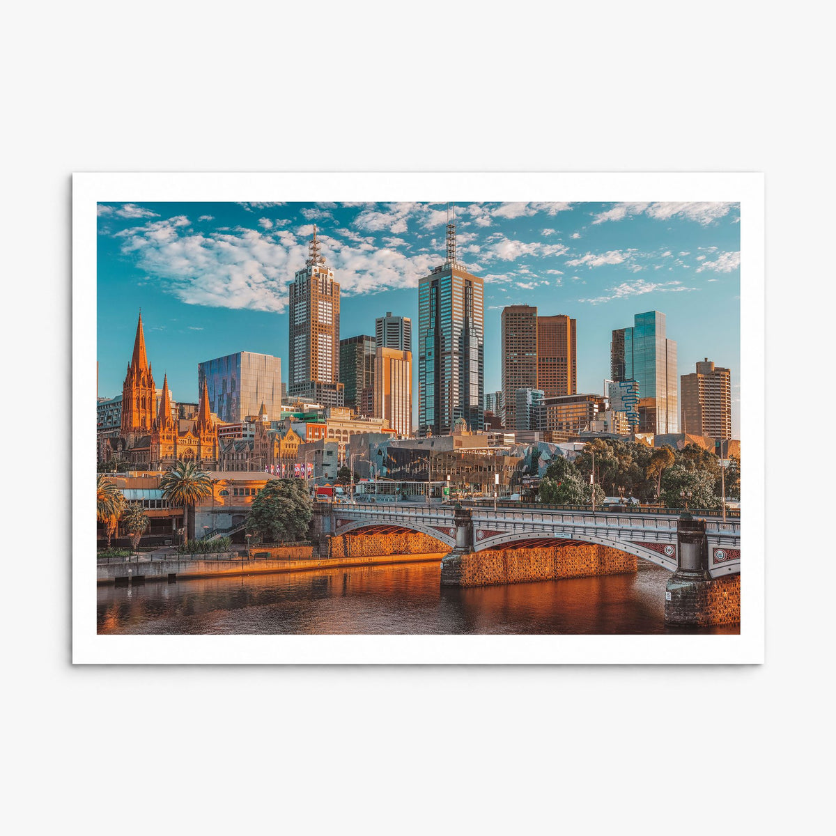 Melbourne, Australia Photo Poster, print only (unframed), white border
