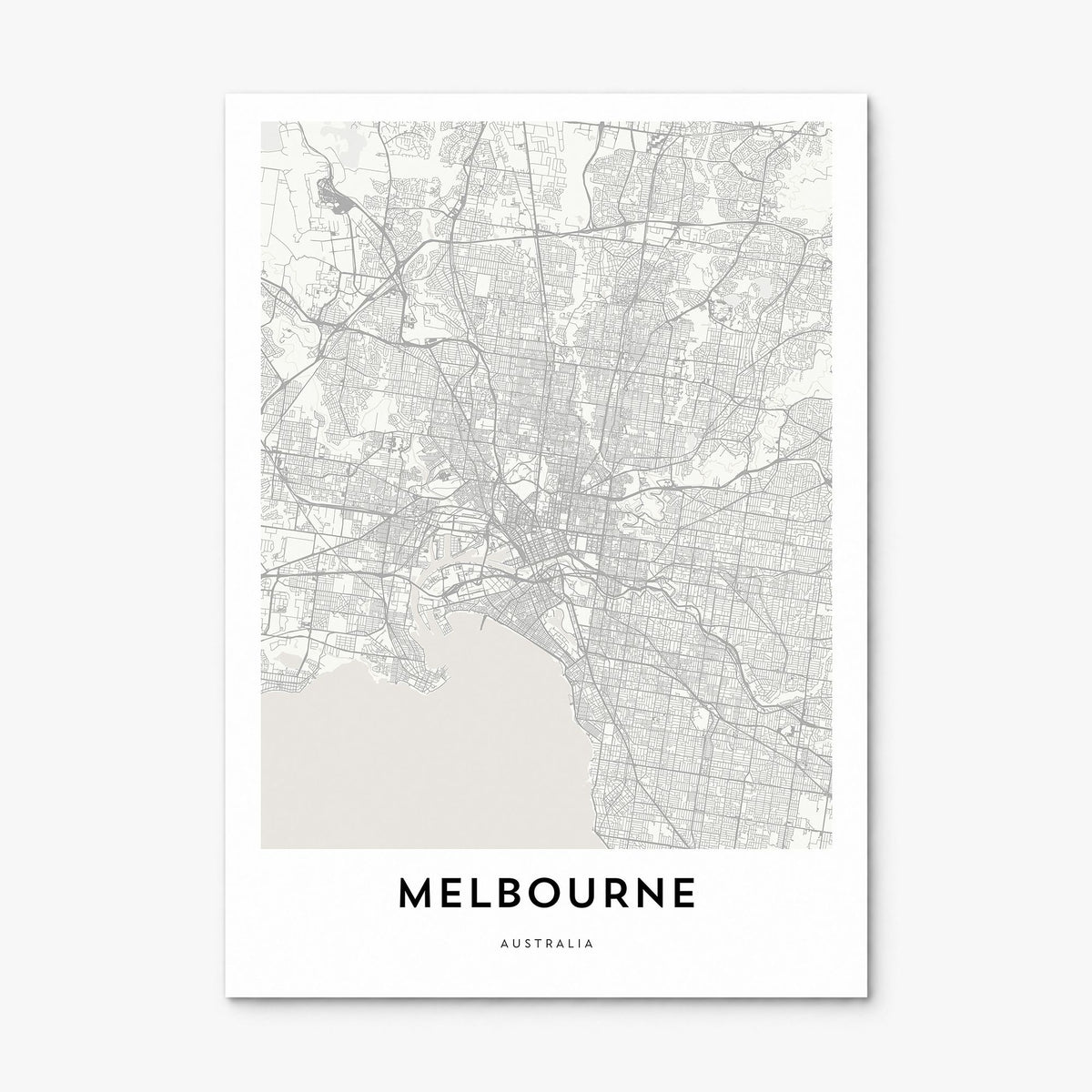 Melbourne, Australia Map Poster, print only (unframed)