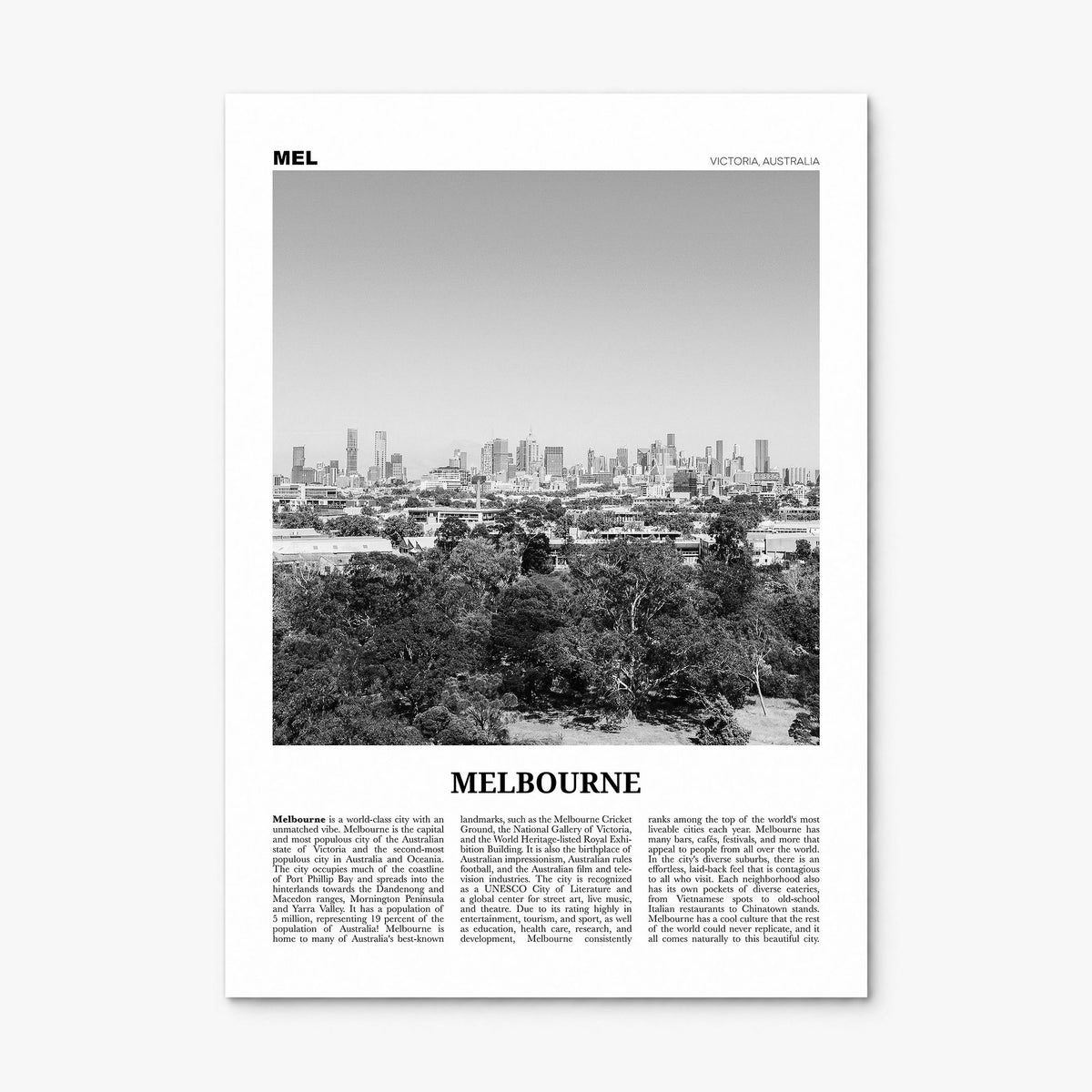 Melbourne, Australia Newspaper No 3 Poster, print only (unframed)