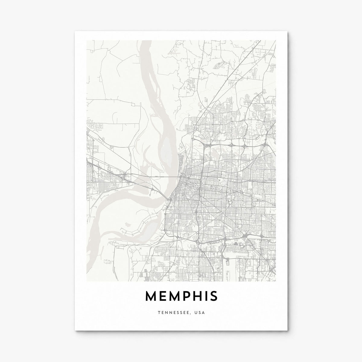 Memphis Map Poster, print only (unframed)