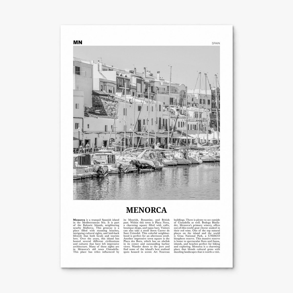 Menorca Newspaper Poster, print only (unframed)