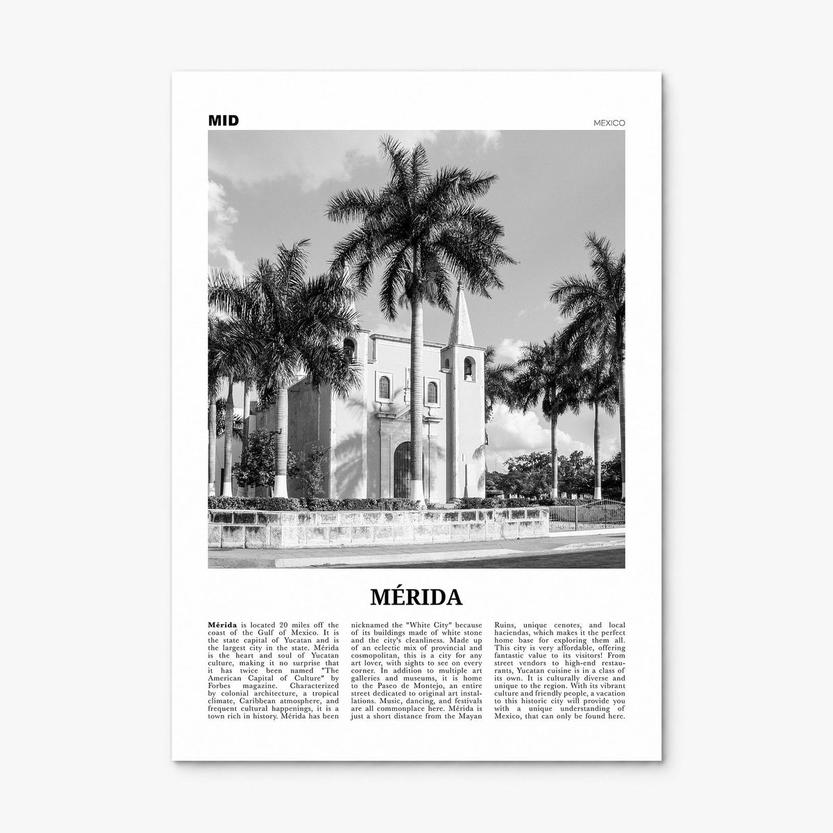 Mérida Newspaper Poster, print only (unframed)