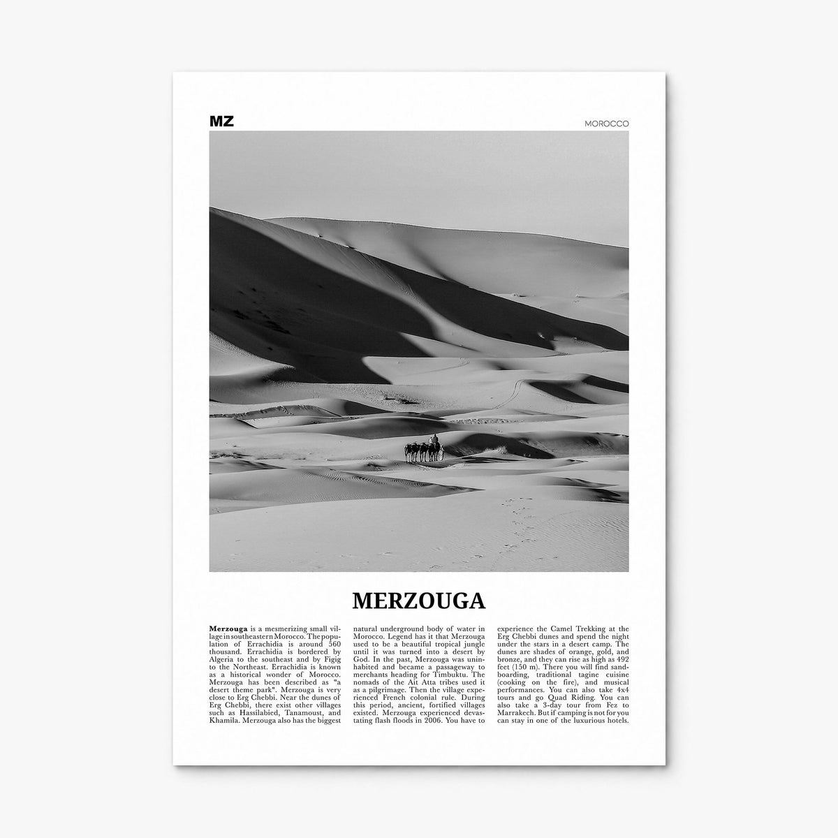 Merzouga Newspaper Poster, print only (unframed)