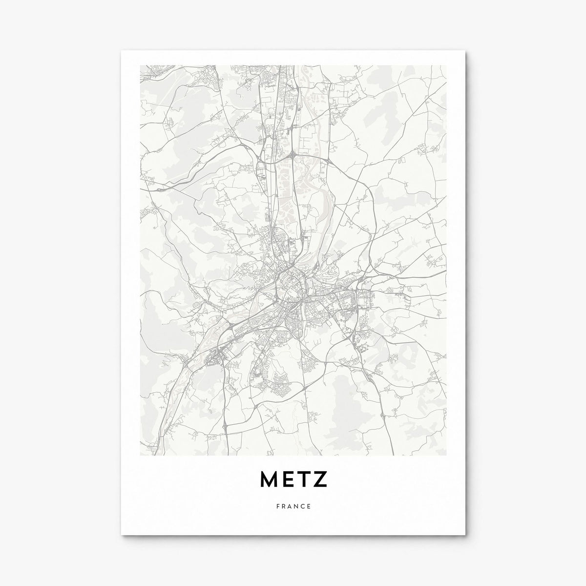 Metz Map Poster, print only (unframed)
