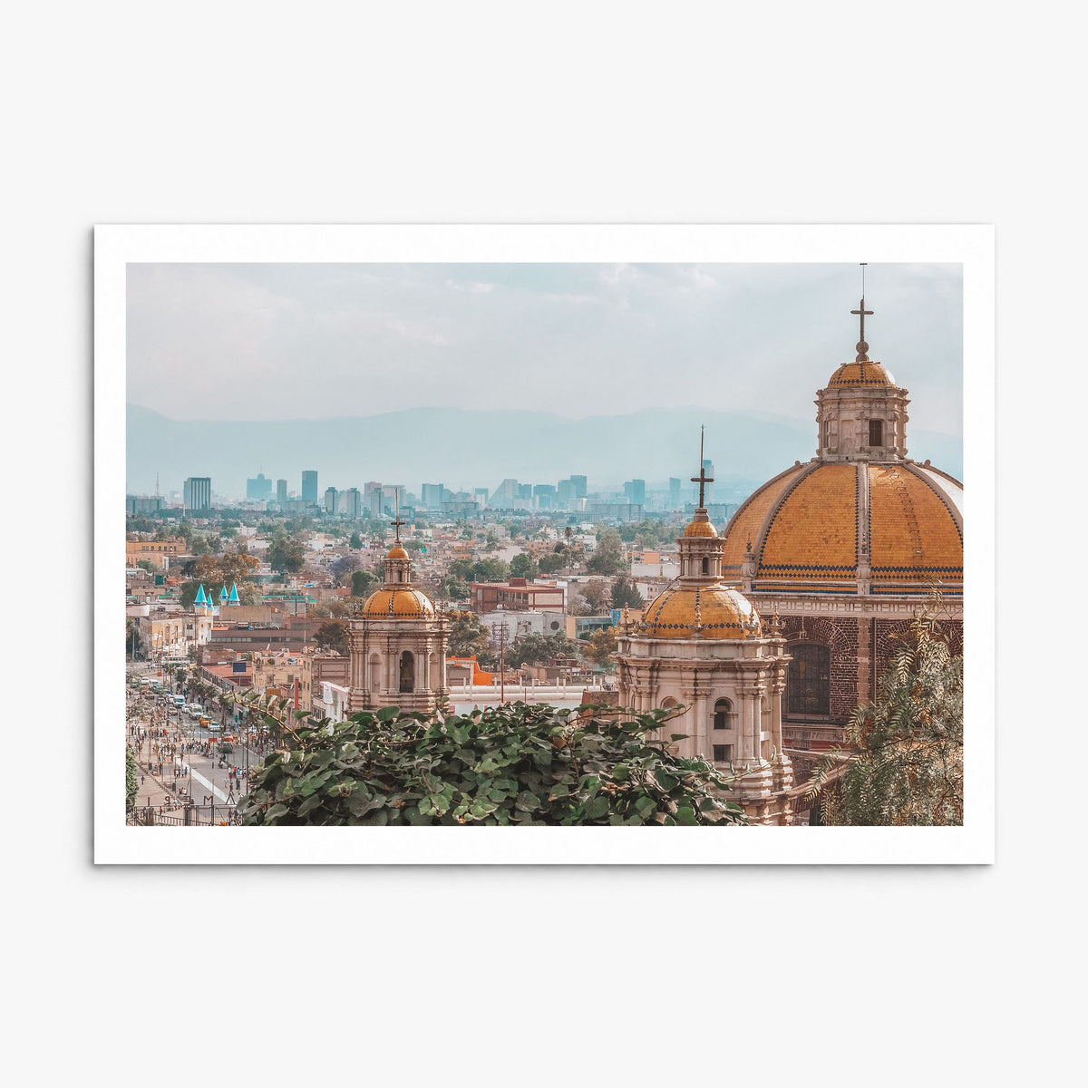 Mexico City Photo Poster, print only (unframed), white border