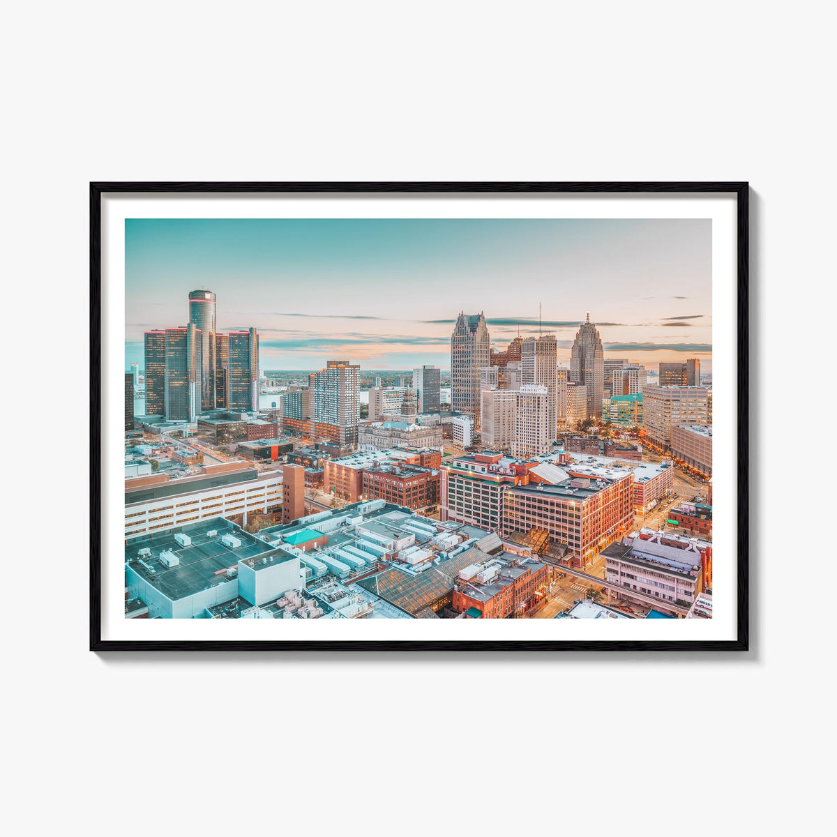 Michigan colorful photo poster of United States – horizontal wall art, unframed print shown in interior mockup