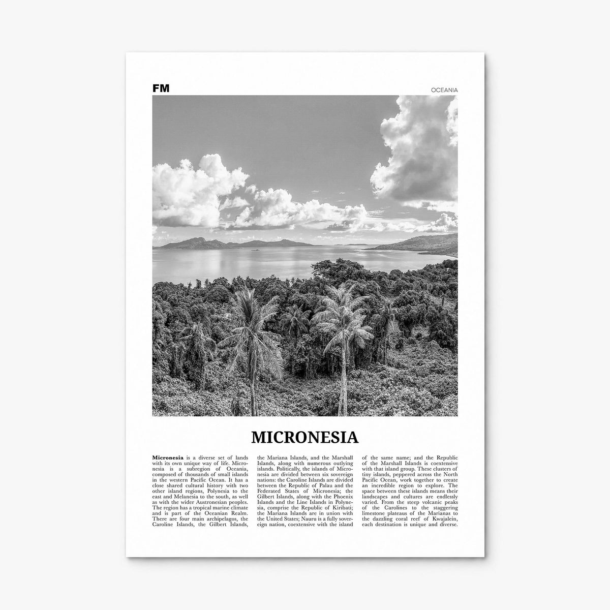 Micronesia Newspaper Poster, print only (unframed)