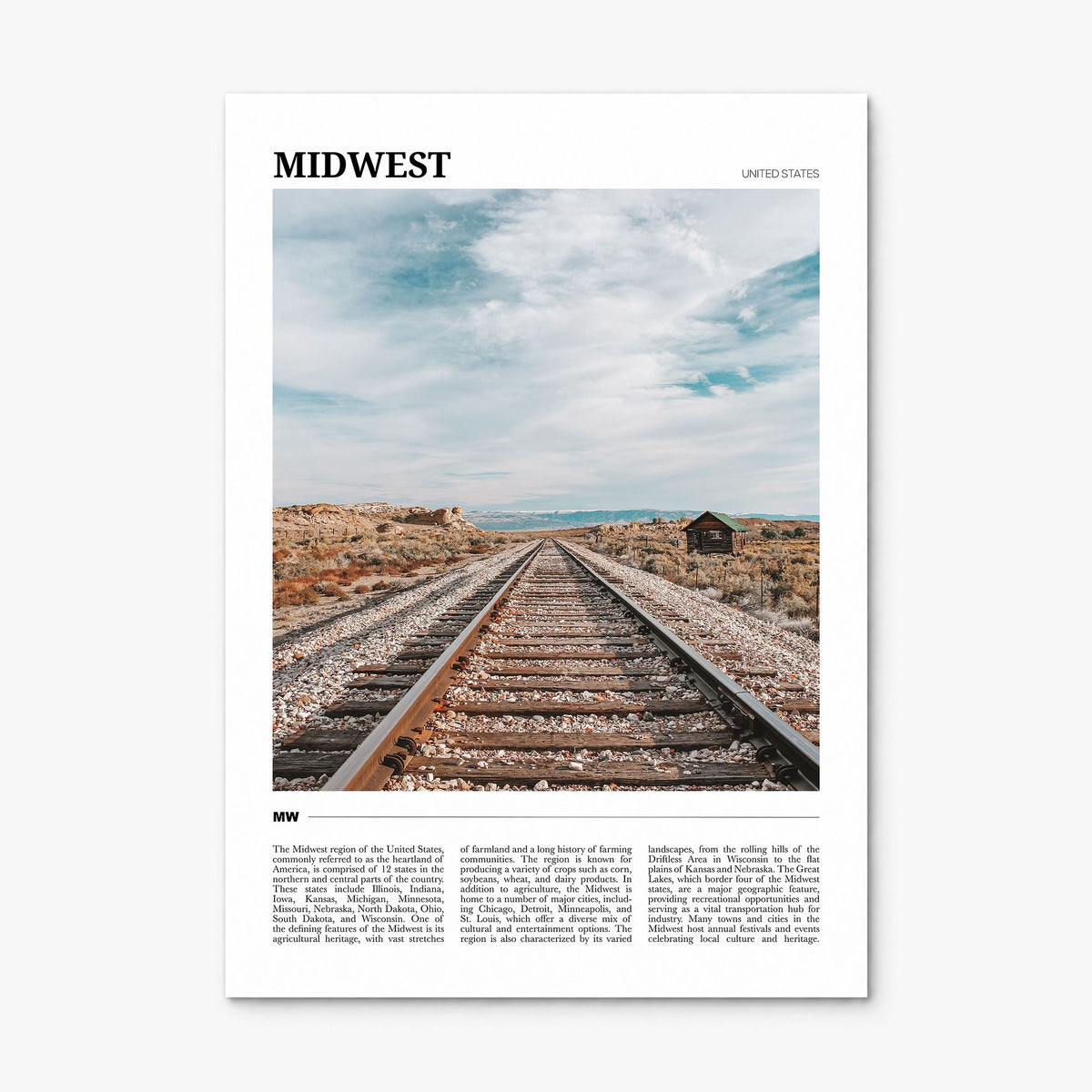 Midwest Travel Poster, print only (unframed)