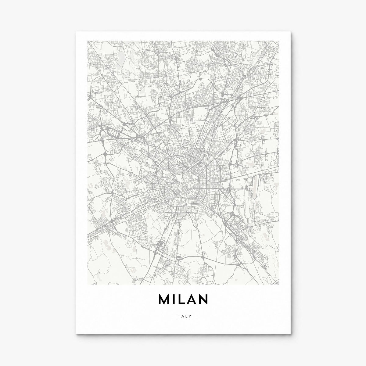 Milan Map Poster, print only (unframed)