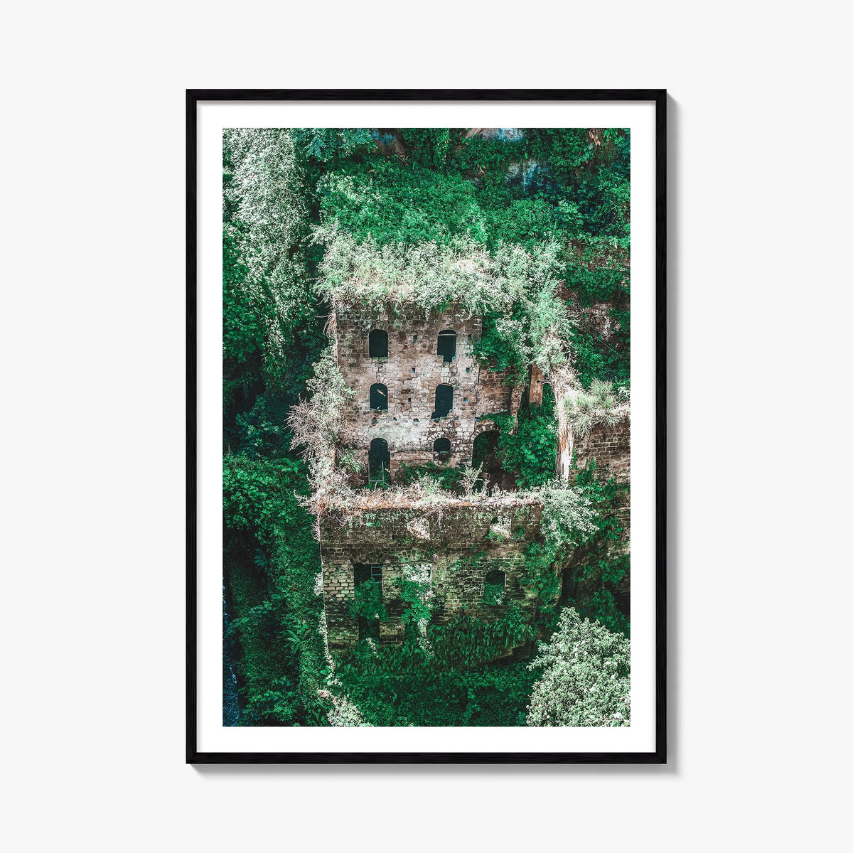 Mill Valley colorful photo poster of California, USA – vertical wall art, unframed print shown in interior mockup