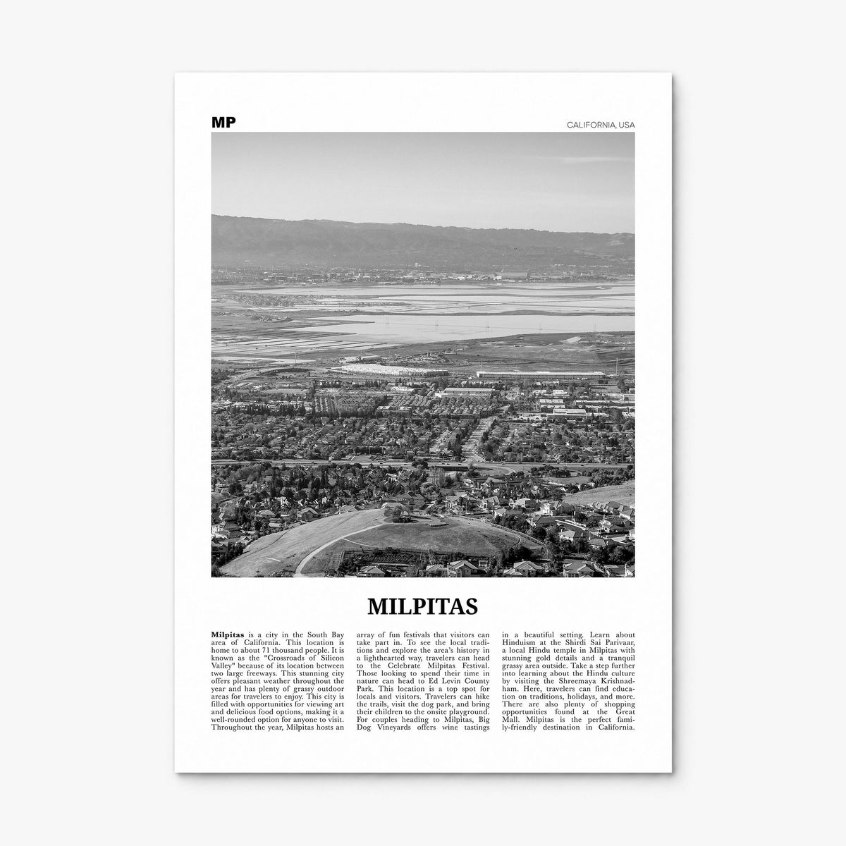 Milpitas Newspaper Poster, print only (unframed)