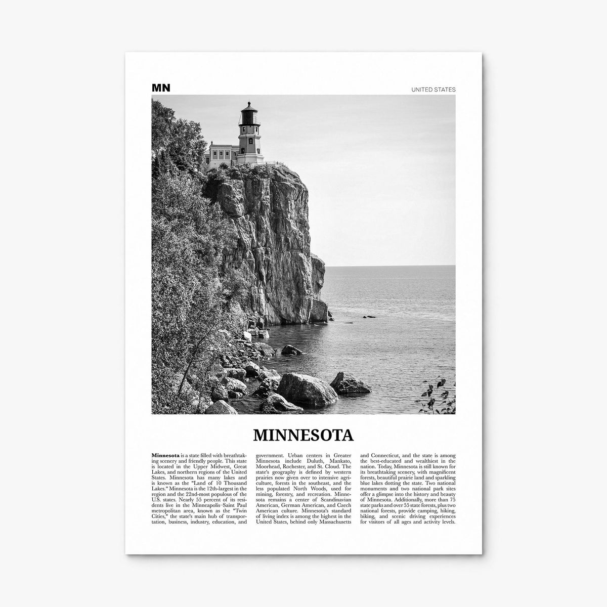 Minnesota Newspaper No 1 Poster, print only (unframed)