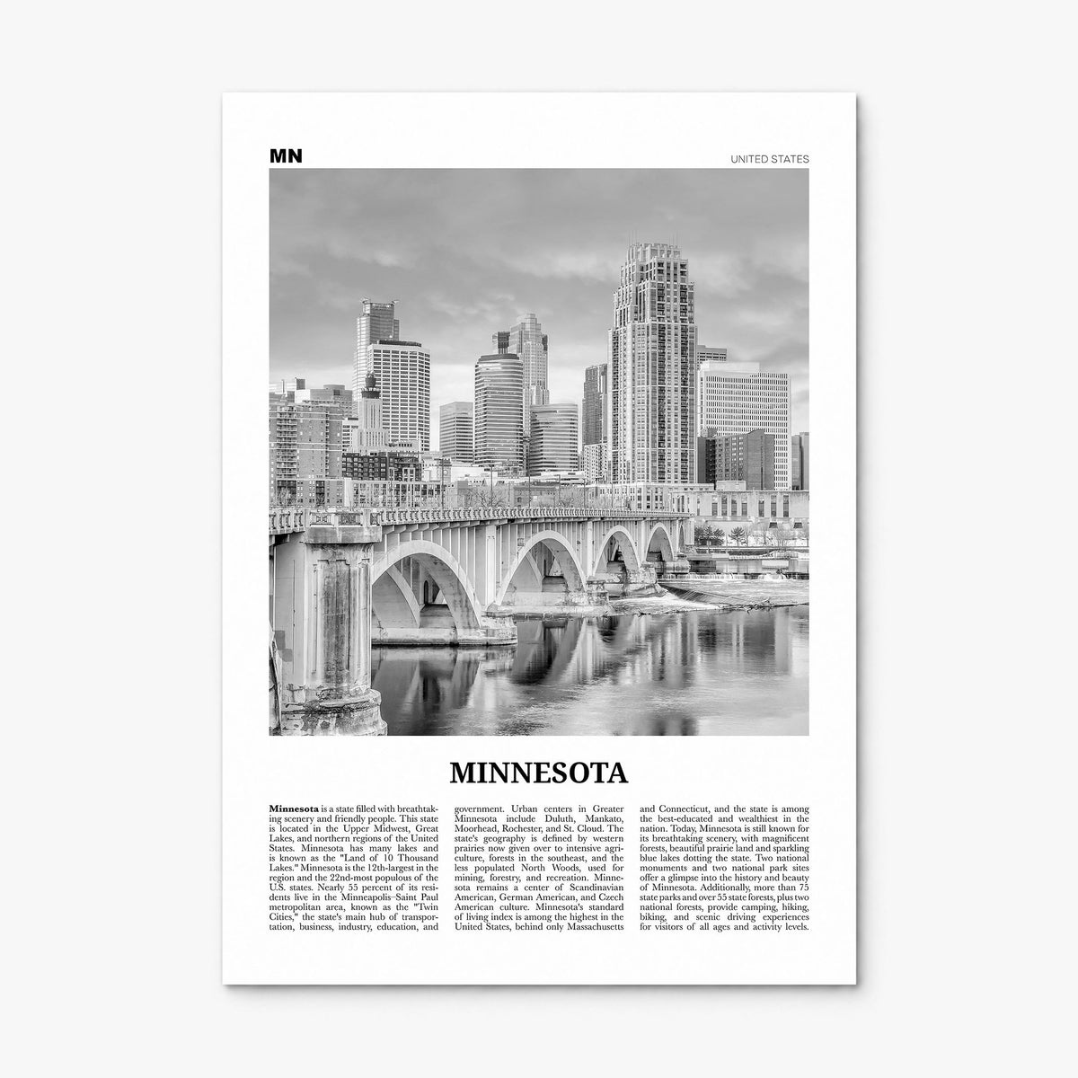 Minnesota Newspaper No 2 Poster, print only (unframed)