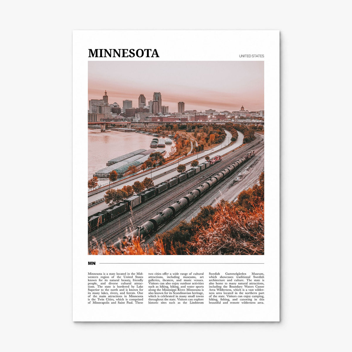 Minnesota Travel No 3 Poster, print only (unframed)