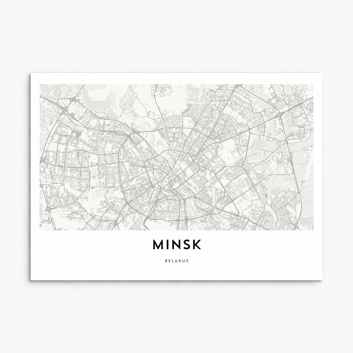 Minsk Map Poster, print only (unframed)