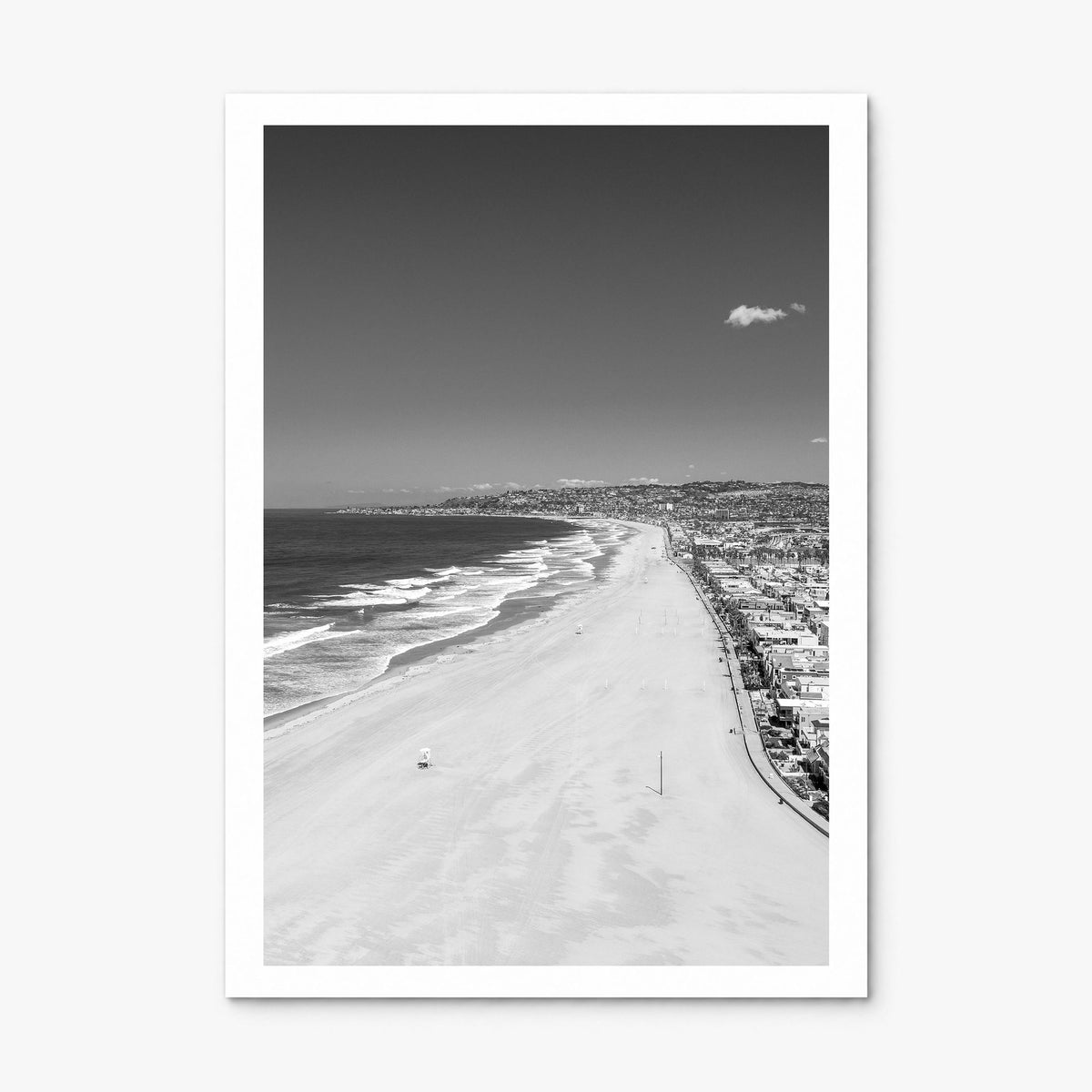 Mission Beach, San Diego Photo Poster, print only (unframed), white border