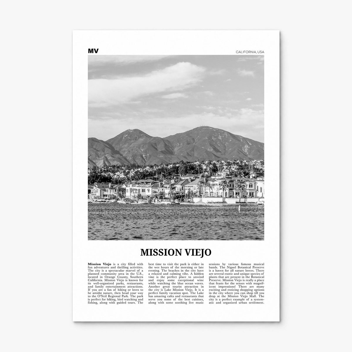 Mission Viejo Newspaper Poster, print only (unframed)