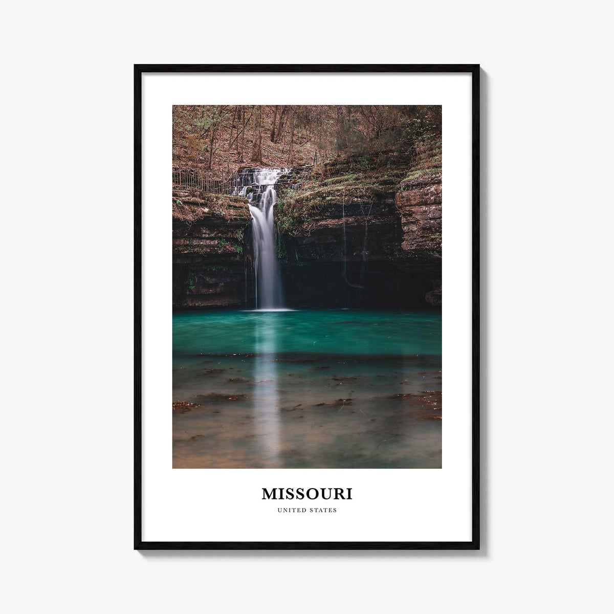 Missouri colorful classic poster of United States – vertical wall art, unframed print shown in interior mockup