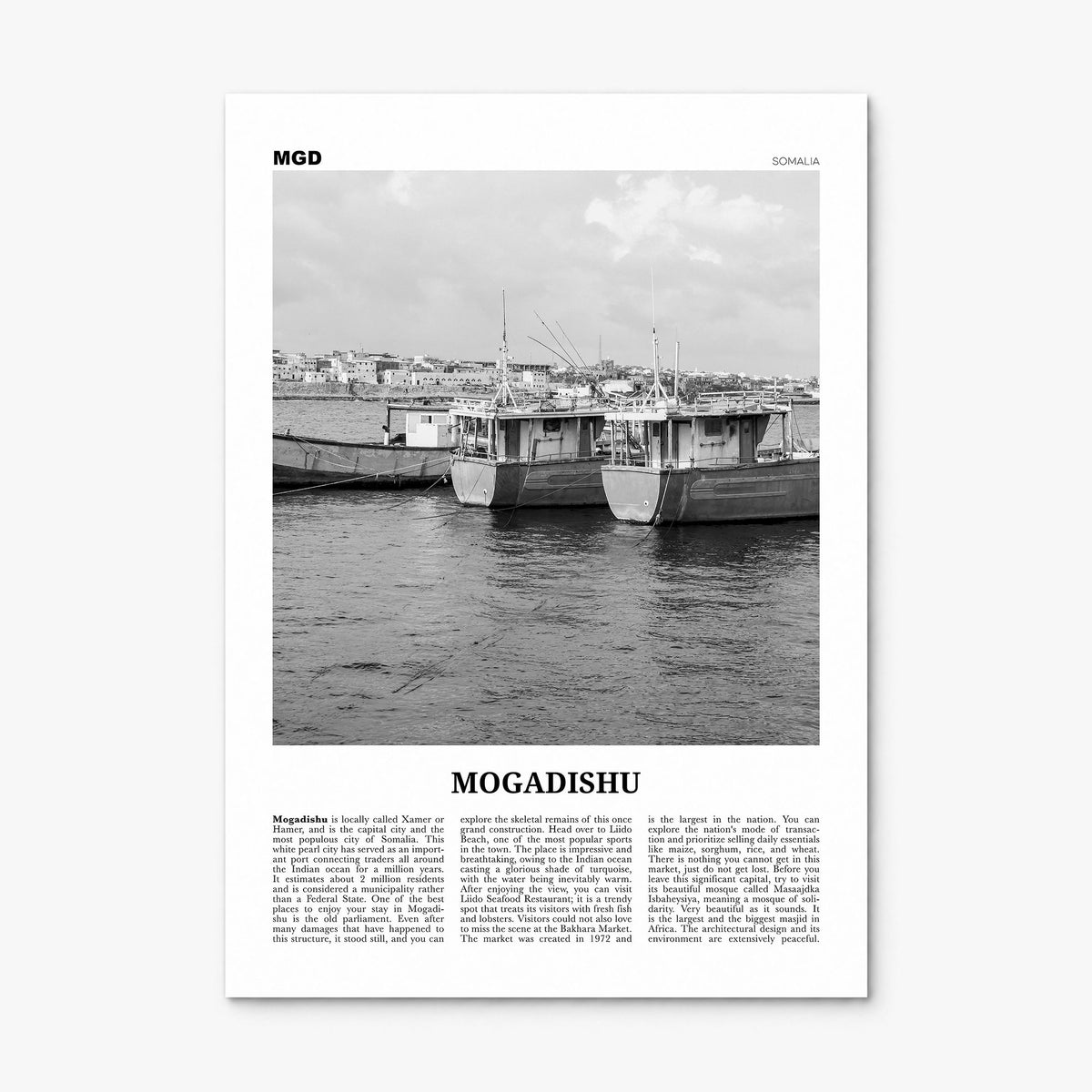 Mogadishu Newspaper Poster, print only (unframed)