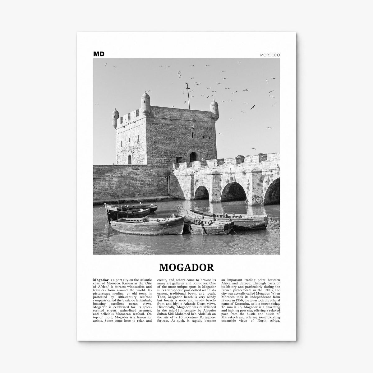 Mogador Newspaper Poster, print only (unframed)